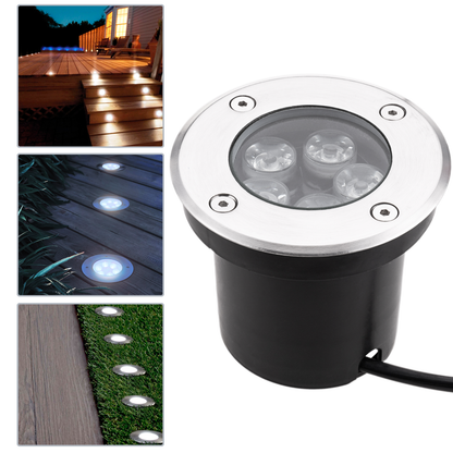Foco Led De Suelo De 6w 120mm Con Luz De Color Azul_2