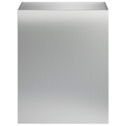 Macetero De Jardín Plateado 40 X 30 X 40 Cm Acero Galvanizado_2