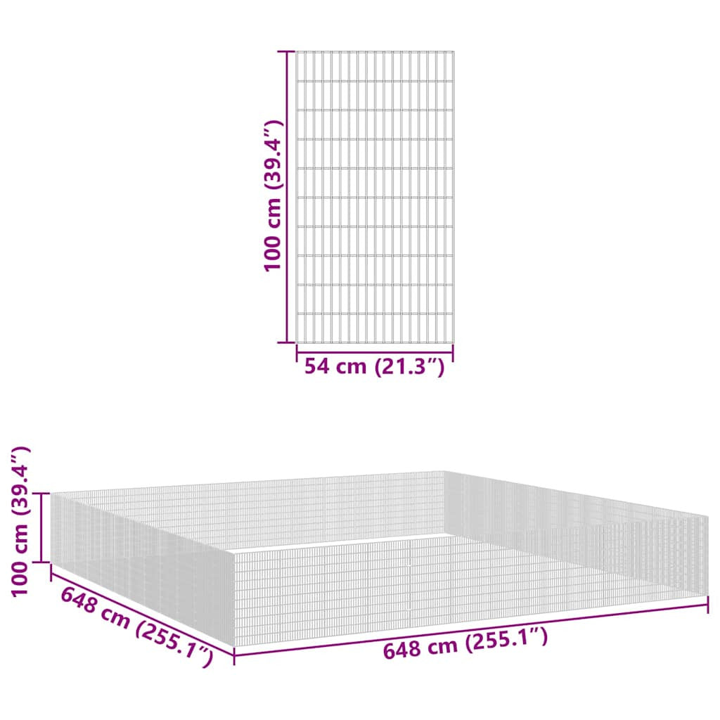 Vidaxl Recinto Corral Animales 48 Paneles Hierro Galvanizado 54x100 Cm_2