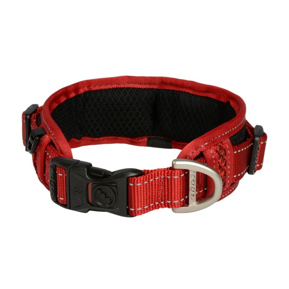 Collar Para Perro Grande, Modelo Padded De Rogz Rojo. Talla L (21-40kg)_0