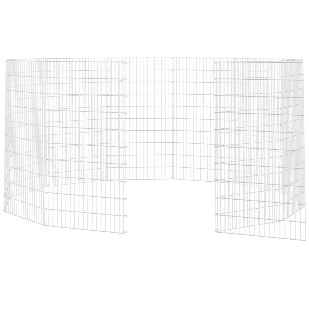 Vidaxl Cercado Para Animales De Corral (12 Paneles, 54 X 100 Cm, Hierro Galvanizado)_4