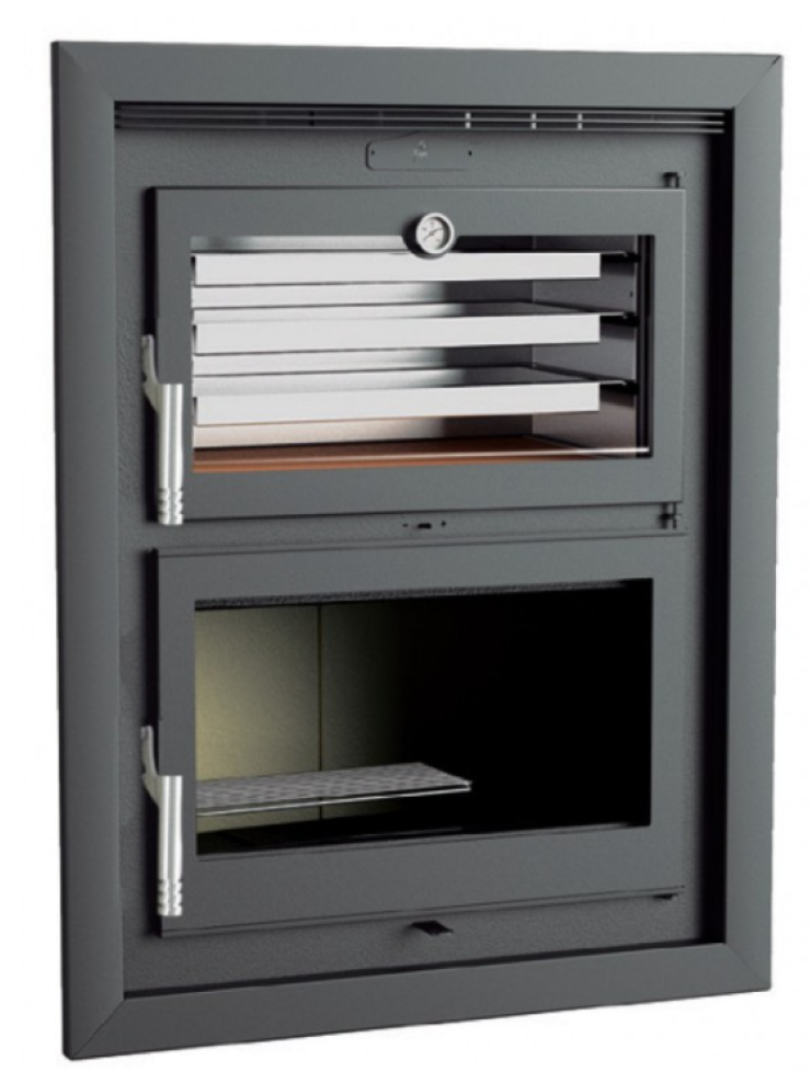 BRICOSOL Horno de leña para encastrar con bandeja de 60 cm FM MODELO HLI-200 Interior Vermiculita_0
