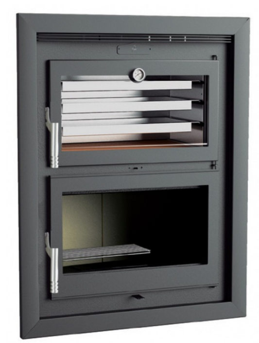 BRICOSOL Horno de leña para encastrar con bandeja de 60 cm FM MODELO HLI-200 Interior Vermiculita_0