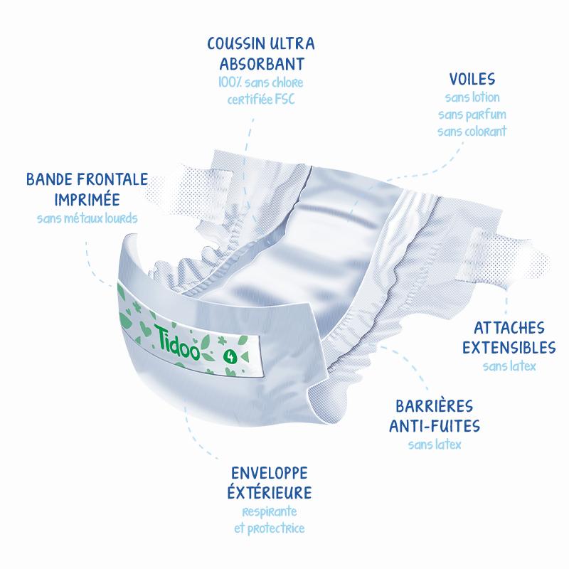 Fraldas Tidoo T4 Maxi (7/18 kg), 50 unidades