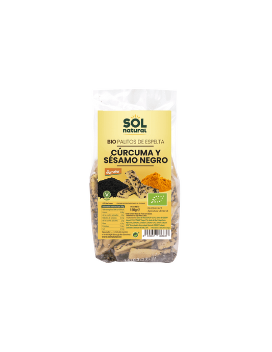 Palitos De Espelta Con Cúrcuma Y Sésamo - Sol Natural_0