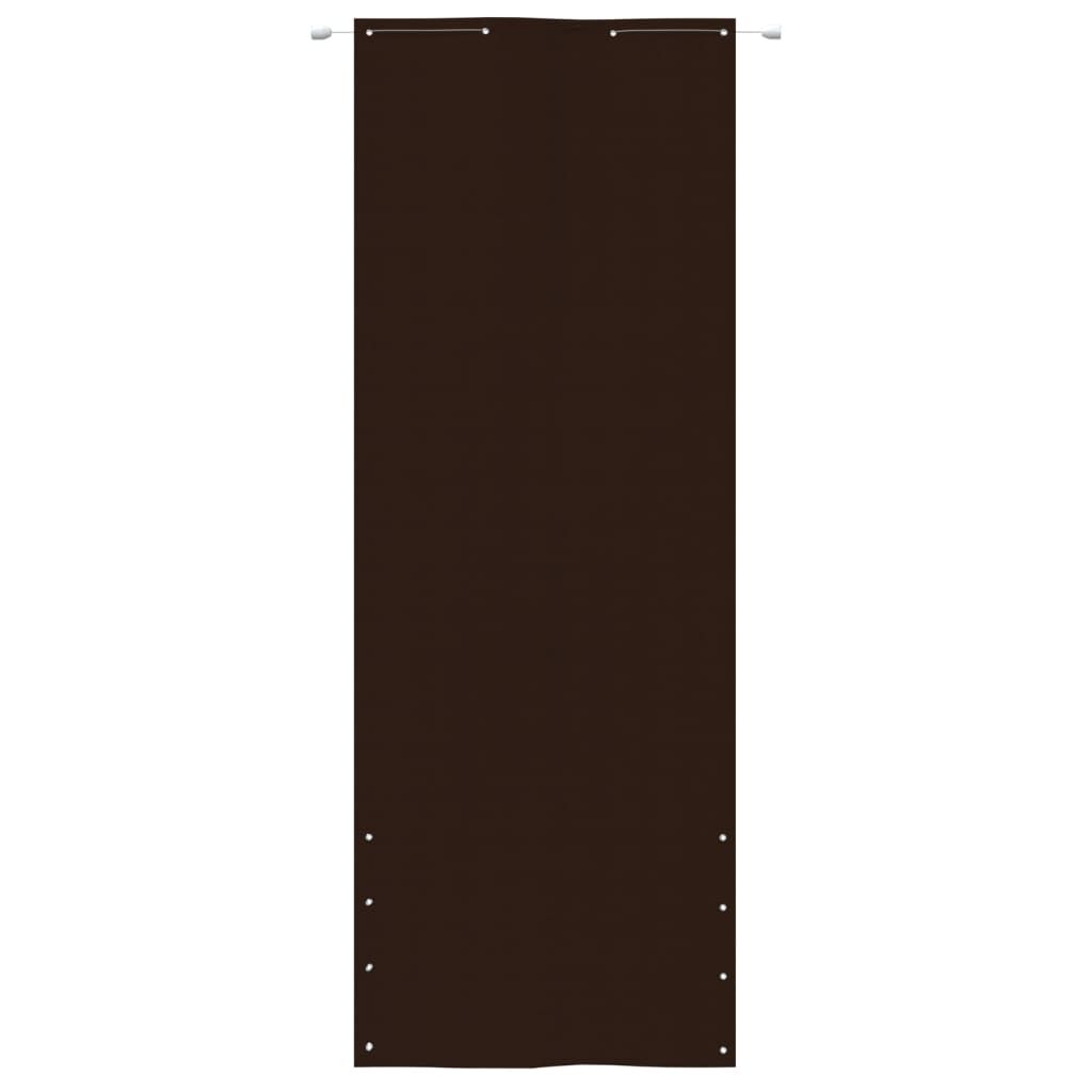 Vidaxl Toldo Pantalla Para Balcón De Tela Oxford Marrón 80x240 Cm_1