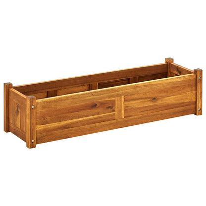Arriate De Madera De Acacia 100x30x25 Cm_0