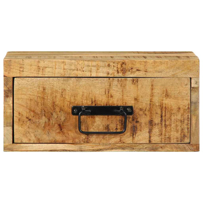 Mesitas De Noche De Pared 2 Uds Madera Maciza De Mango Rugosa_4