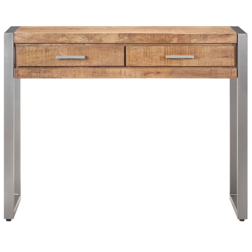 Mesa Consola De Madera Maciza De Mango 95x35x75 Cm_0