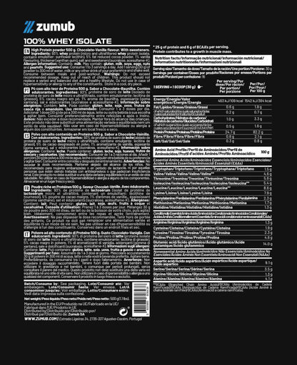 Zumub 100% Whey Isolate 500 G - Chocolate-Vainilla_1