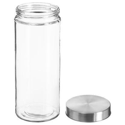 Well Home Tarro Hermético Ø11x27cm De Vidrio Y Acero Inoxidable 2l_2