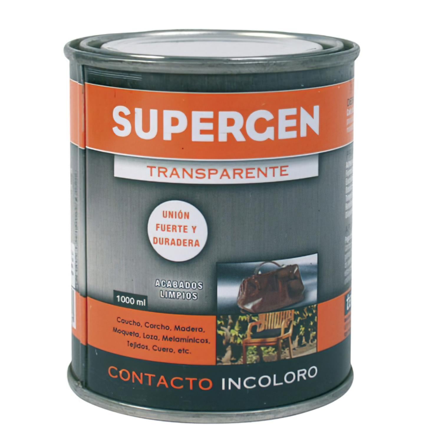 Pegamento Supergen Incoloro 1000 Ml.