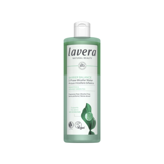 Barreira Micelar Bifásica Unissexo para Hidratação Equilibrada com Prebióticos e Chá Verde Lavera 400ml