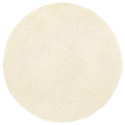 Vidaxl Alfombra Peluda De Pelo Largo Navarra Crema 160x160cm Poliéster_0