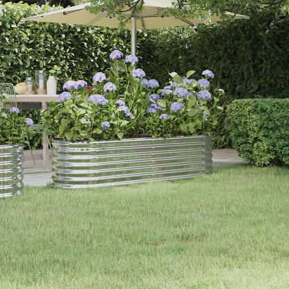 Jardinera Arriate Acero Galvanizado Plata 152x40x36 Cm_1