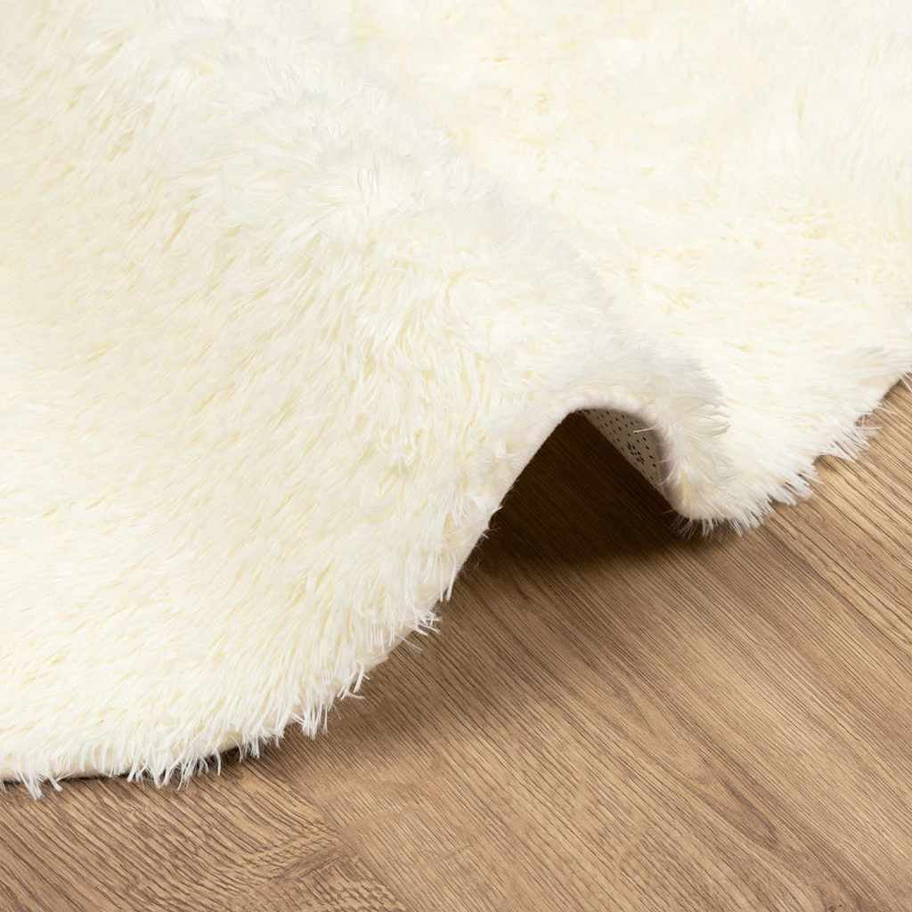 Vidaxl Alfombra Peluda De Pelo Largo Navarra Crema 200x200cm Poliéster_4