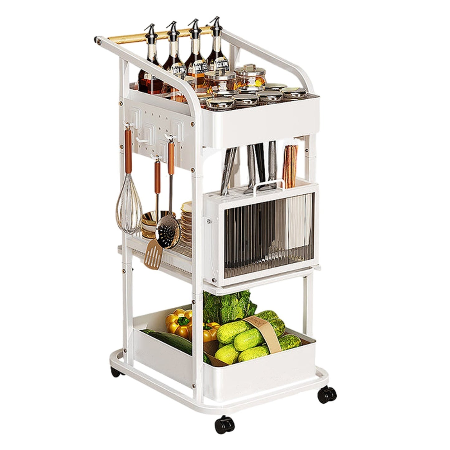 Joybos - Estantería De Almacenamiento Con Ruedas Multifuncional Para Cocina_4