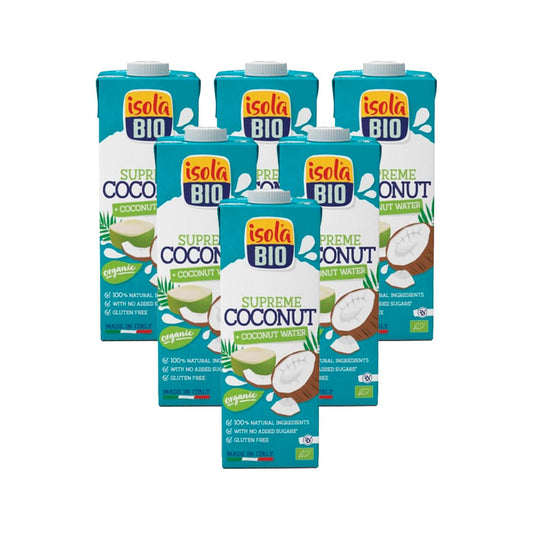 Pack de 6 Bebidas de Coco Biológicas Supreme Isola Bio 1L