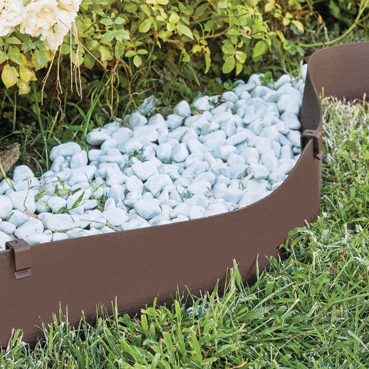 Borda flexível com pinos castanhos 5 m Verdemax