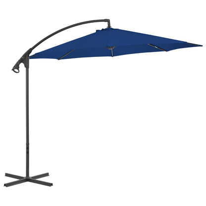 Vidaxl Sombrilla Jardín Voladiza Con Palo De Acero Azul Celeste 300 Cm_1