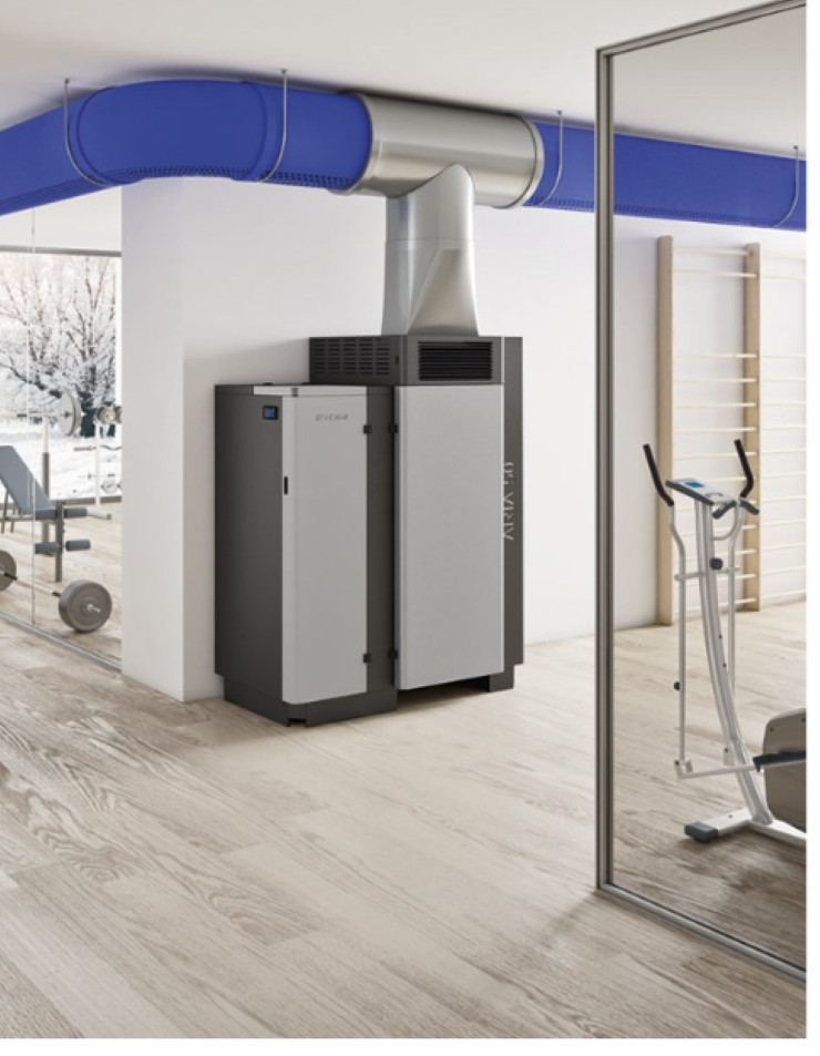 Generador De Aire Caliente De Pellets Eva Calòr Aria 50 901682700 Aluminio/acabado Negro_0