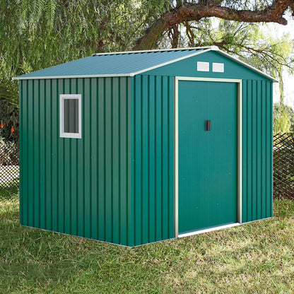 Caseta Metálica High Door Mallorca Verde - Espacio Y Ventilación 2,77x2,12x1,91 M / Multicolor_0