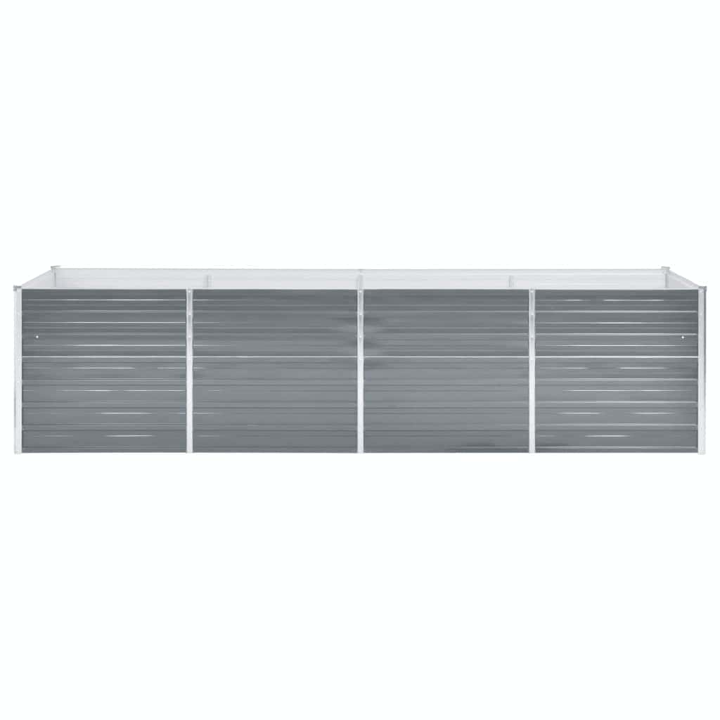Arriate De Jardín De Acero Galvanizado Gris 320x80x77 Cm_2