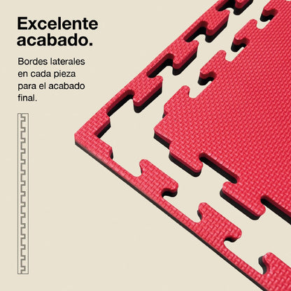 Jowy Tatami Puzzle 2,5cm 100x100cm – Superficie T Negro/rojo_2