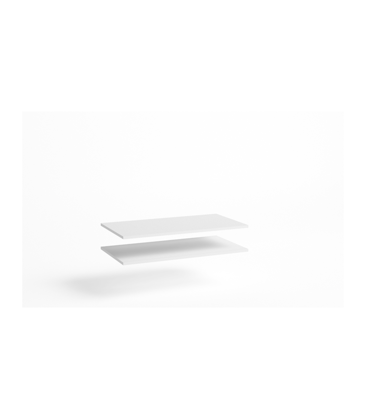 Pack De 2 Estantes Acabado Blanco. 1,6cm(alto) 88.35cm(ancho) 48.7cm(fondo)._0