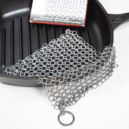 Victoria Limpiador Para Hierro Fundido, Estropajo Cota De Malla De Acero Inoxidable, Chainmail Scrubber, 32210_4
