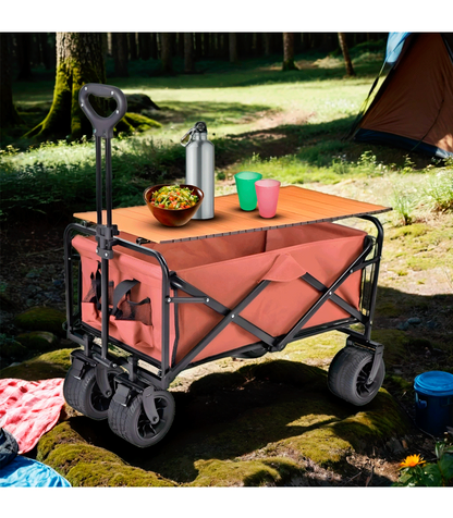 Carro Plegable Playa Y Camping (4 Ruedas - 120 Kg)_2