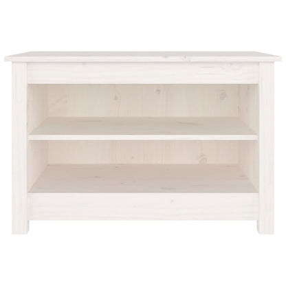 Banco Zapatero Madera De Pino Maciza Blanco 70x38x45,5 Cm / Vetonek_0
