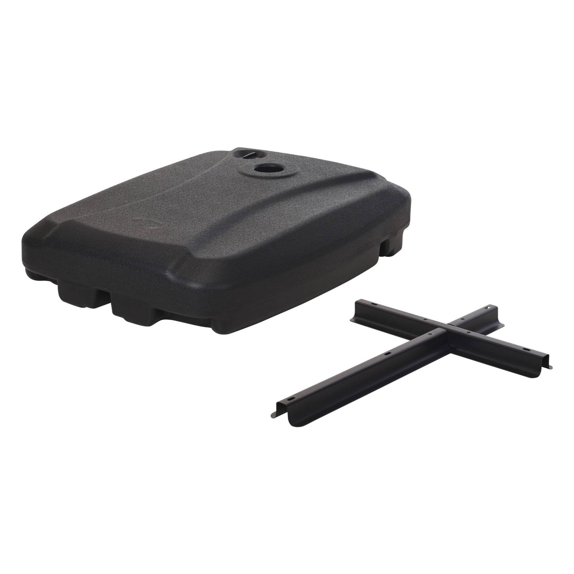 Well Home - Base De Sombrilla Resistente Con Cruz Metálica Negra 60l_0