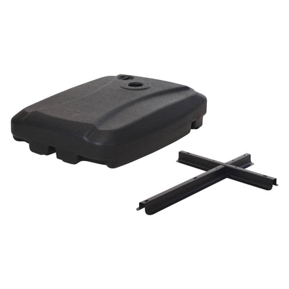 Well Home - Base De Sombrilla Resistente Con Cruz Metálica Negra 60l_0