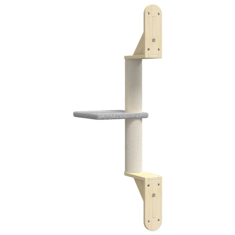 Vidaxl Árbol Rascador Para Gatos De Pared Gris Claro 85,5 Cm_5