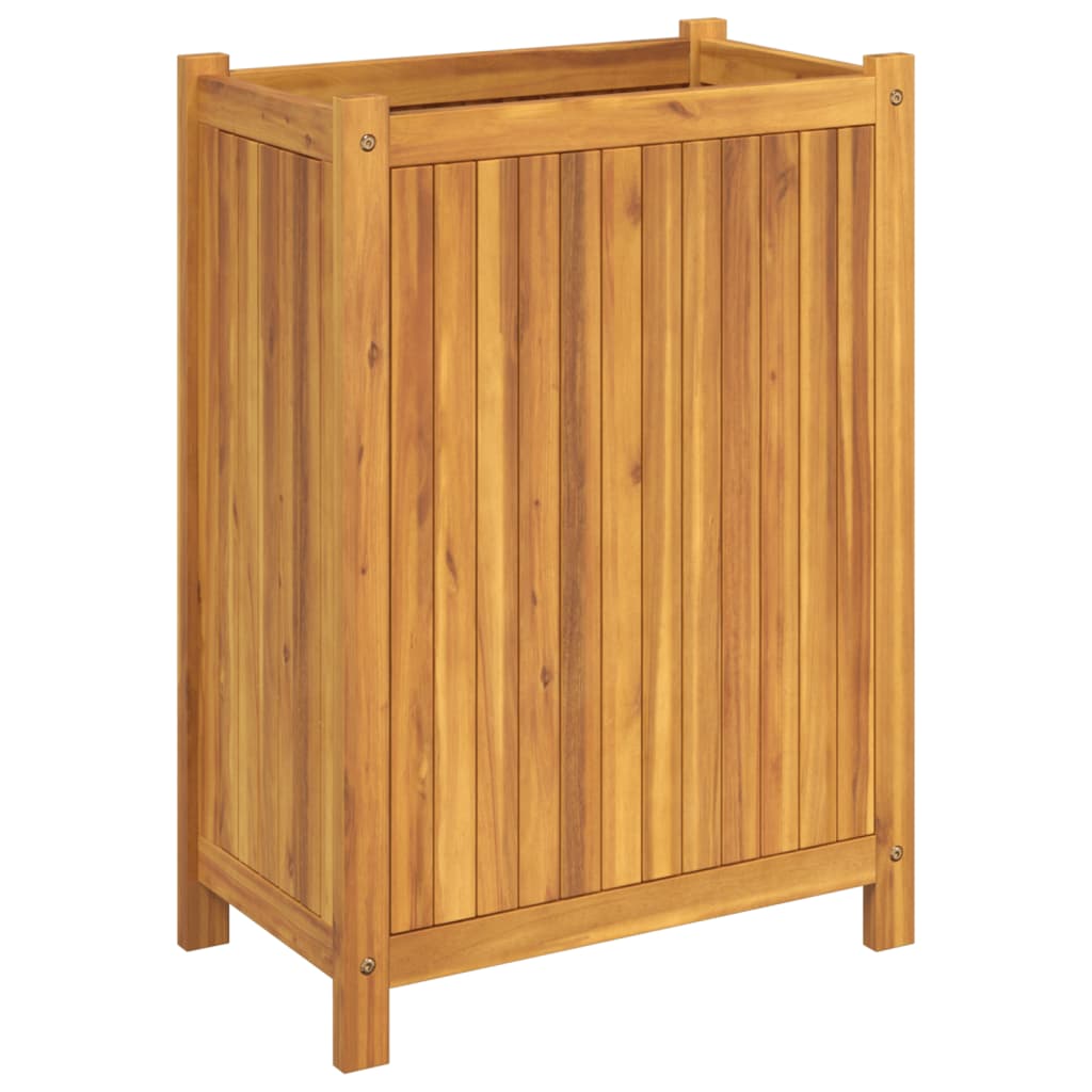 Jardinera Con Forro Madera Maciza De Acacia 54x31x75 Cm_4
