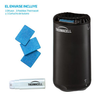 Difusor de mosquitos sem fios para exterior Thermacell® Black, até 20 m², inodoro e silencioso
