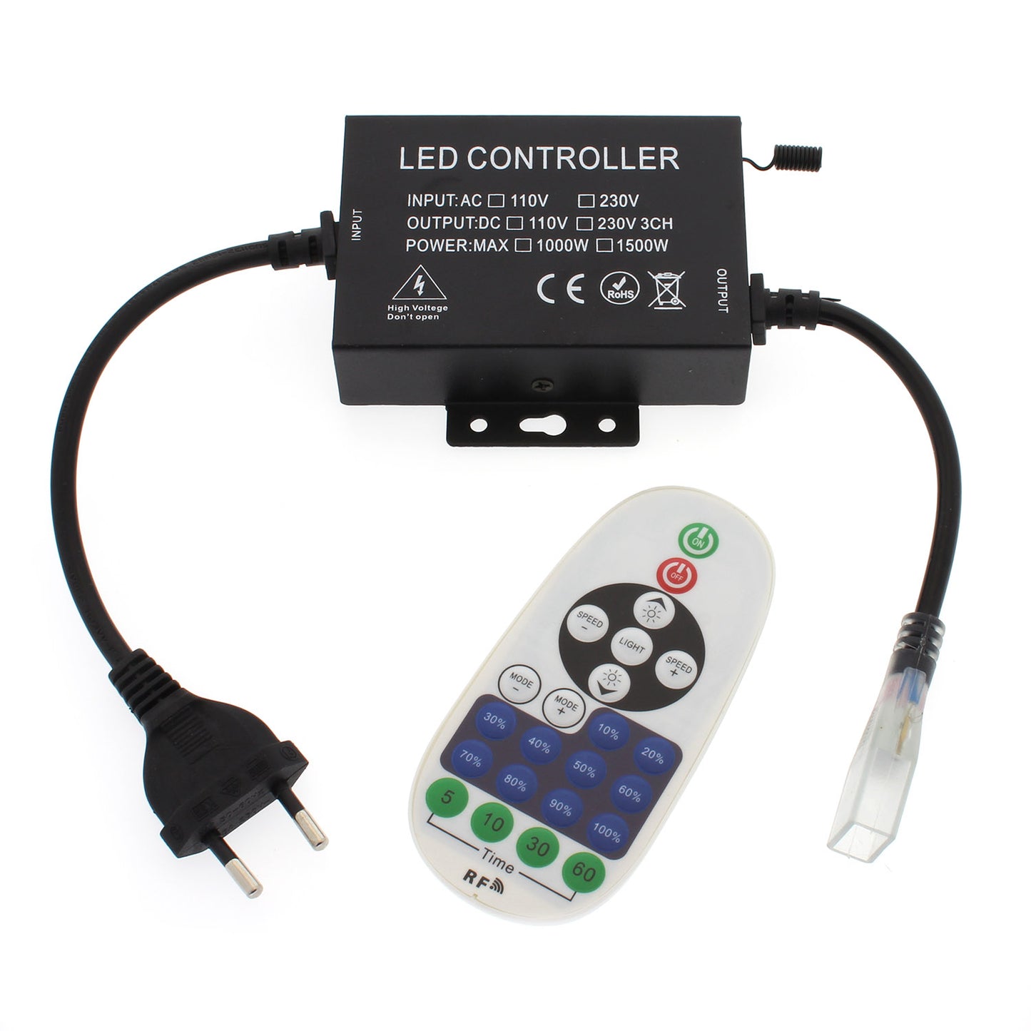 Controlador Dimmer Rf Tira Led 220v Monocolor 1500w, Ip65_1