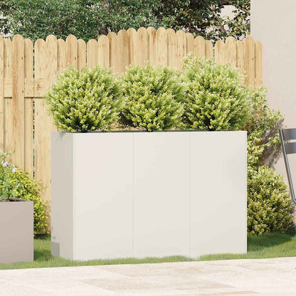 Jardinera De Acero Laminado En Frío Blanco 120x40x80 Cm_2
