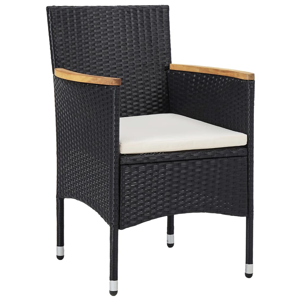 Vidaxl Juego De Comedor Para Jardín 3 Piezas Negro_3
