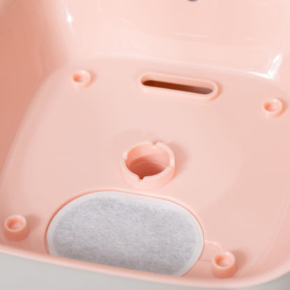 Pawhut Fuente De Agua Para Gatos 3l Con Sensor Infrarrojos 3 Modos Luz Led Rosa_3