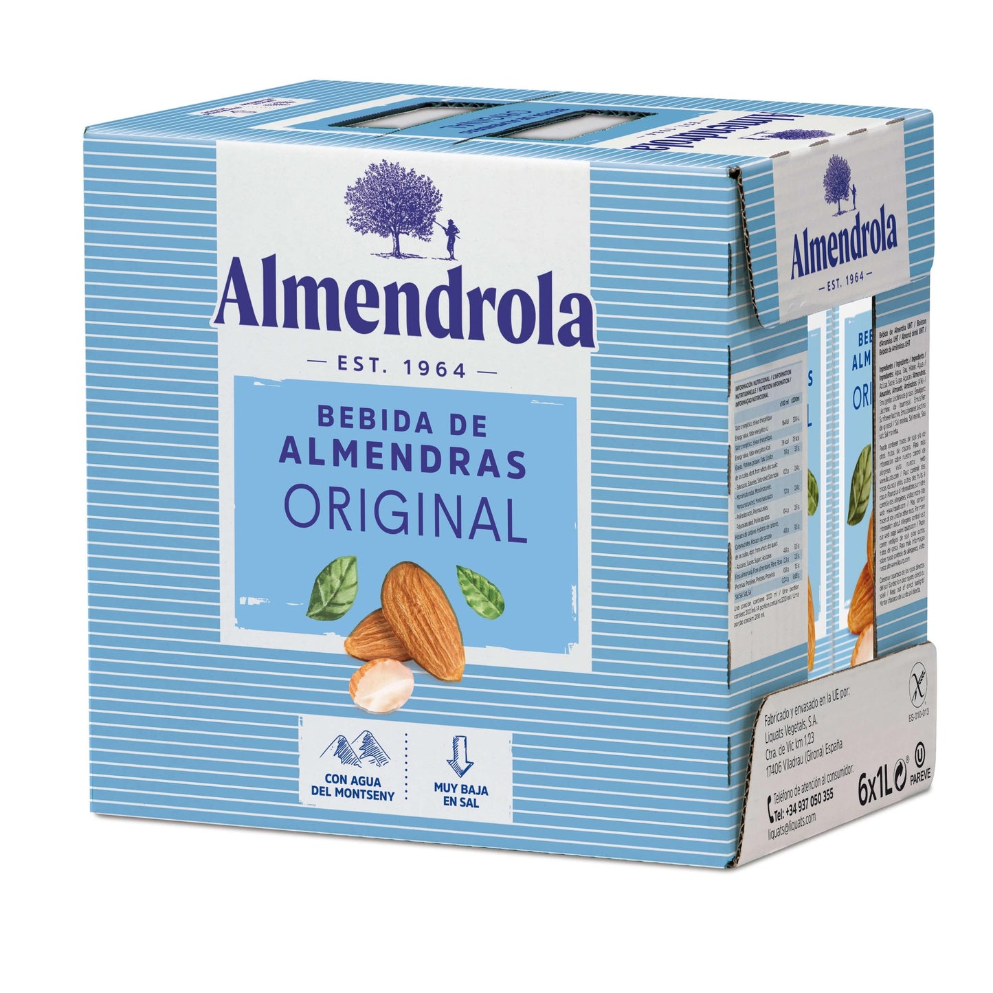 Pack de 6 Bebidas Almendrola Original Amêndoa 1 L