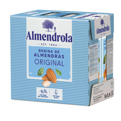 Pack de 6 Bebidas de Amêndoa Sem Açúcares Almendrola 1 L