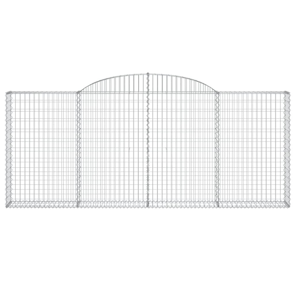 Cestas De Gaviones 9 Uds Forma De Arco Hierro 300x30x120/140 Cm_3