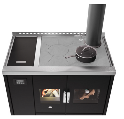 Eva Calòr Termococina De Leña Wanda 9016044900 Acabado Textura Negro_2
