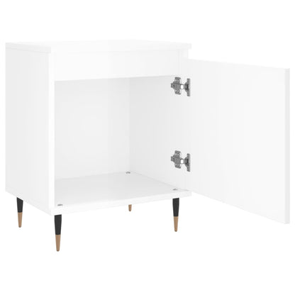 Mesitas Noche 2 Uds Madera Ingeniería Blanco Brillo 40x30x50 Cm_4
