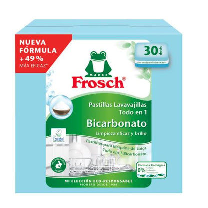 Embalagem de 8 pastilhas Frosch para máquina de lavar louça, 30 pastilhas