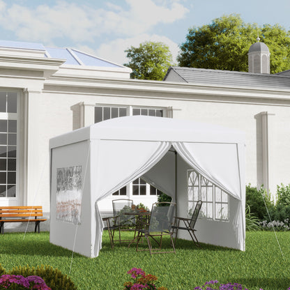 Outsunny Carpa Gazebo Con Paredes Desontables Ventanas Visibles Incluye Bolsa_1
