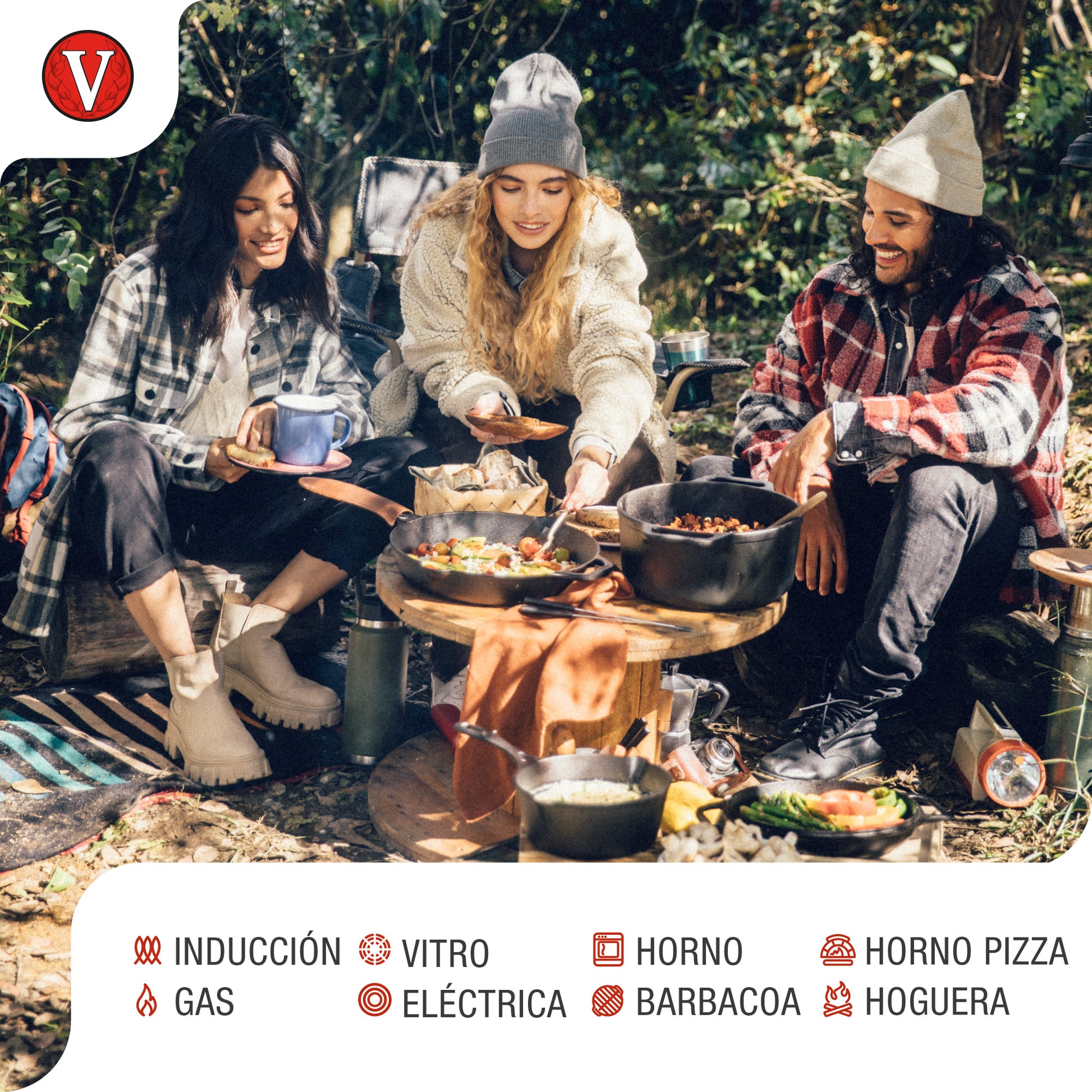 Victoria Sartén Hierro Fundido Curado Inducción 16,5cm, Apta Fuego, Barbacoa, Horno Cast Iron Skillet, 35969, Negro_3