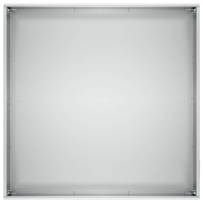 Macetero De Jardín Plateado 40 X 40 X 30 Cm Acero Galvanizado_3
